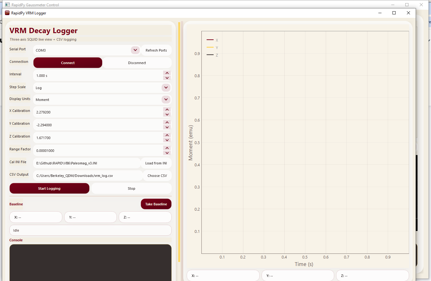 RapidPy VRM Decay Logger screenshot